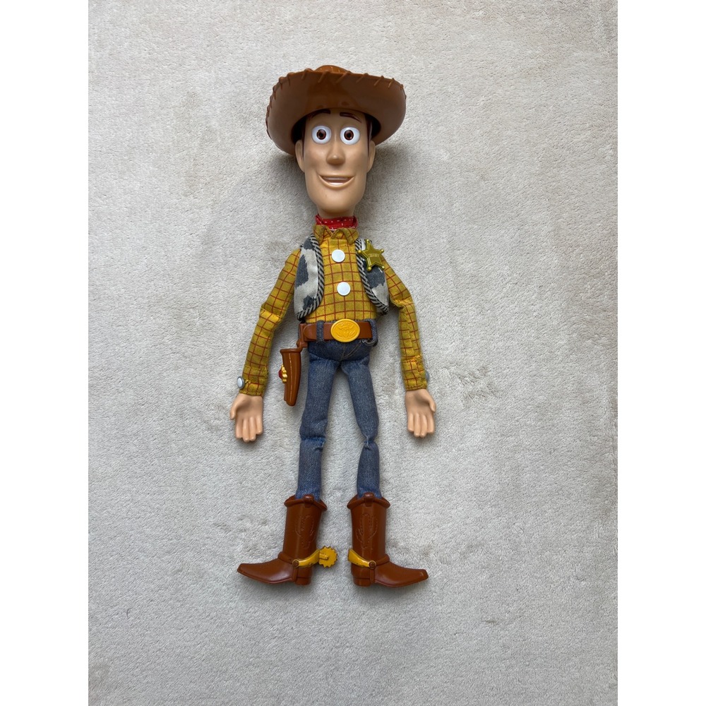 Thinkway Disney Pixar Toys Soft & Huggable Woody Doll 16" w/ Hat No String 2009